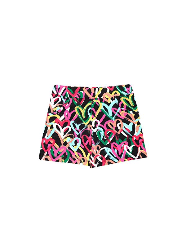 Lovetti Graffiti Hearts Kız Çocuk Desenli Şort