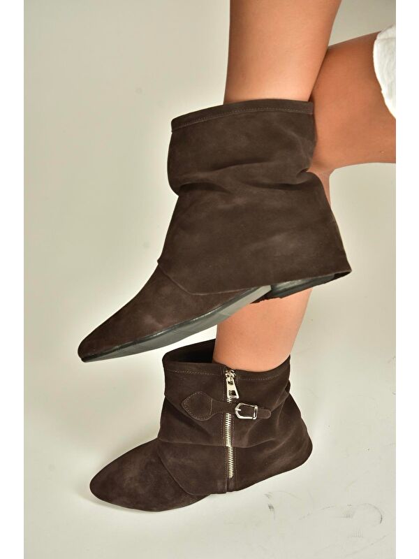 Kahverengi Kadın Bot V380518102 - Görsel 3