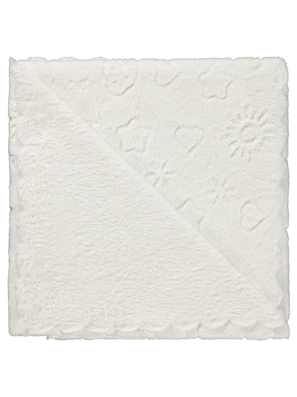Civil Baby Bulut Desenli 90x90 cm Battaniye - Beyaz