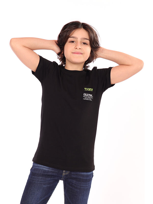Toontoykids Erkek Çocuk Göğsü Arma Detaylı Tişört