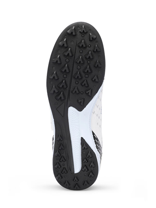 CYCLE I HS Unisex Çocuk Halı Saha Beyaz / Siyah Futbol Ayakkabısı - Görsel 5