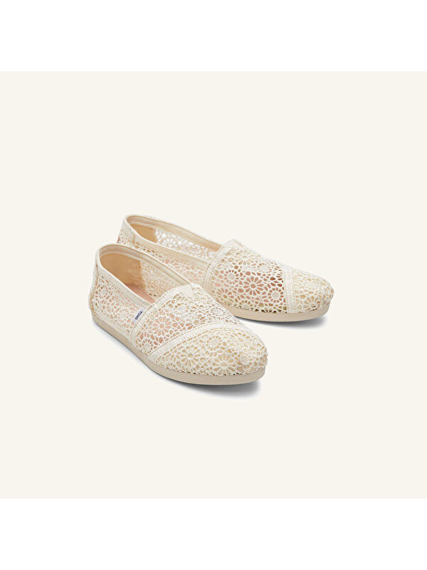 Toms Beyaz Toms Espadril Alpargata Kadın 10016241 10016254 10021935 CLASSIC Moroccan Crochet