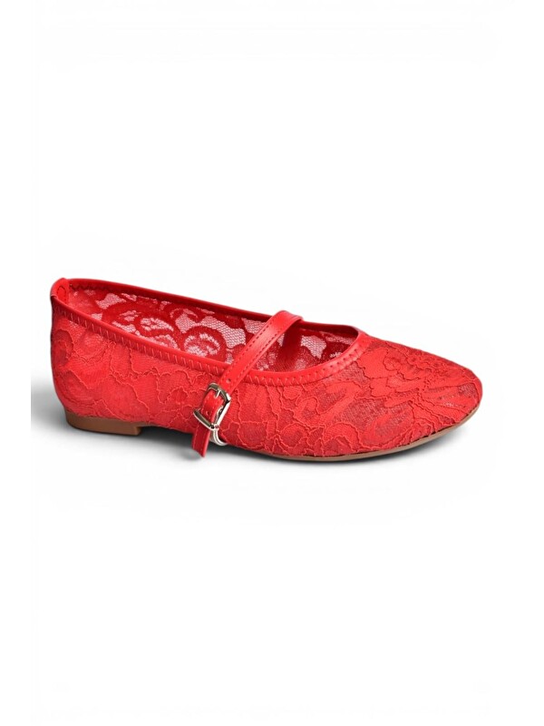 Fox Shoes Kırmızı Kadın Babet Y726864006