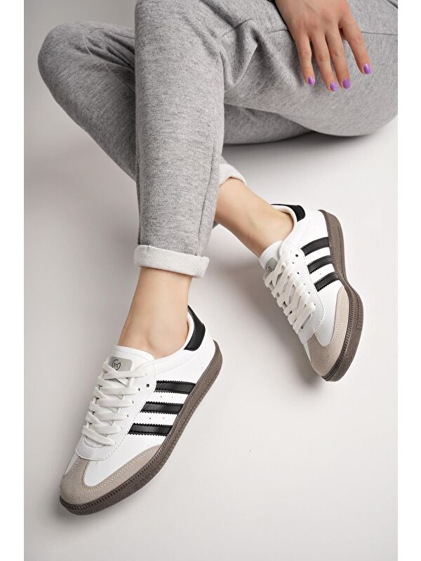 JABBAR Unisex Ortopedik Günlük Bağcıklı Yürüyüş Koşu Sneaker Spor Ayakkabı - Görsel 5