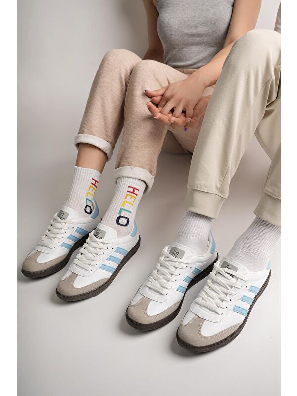 JABBAR Unisex Ortopedik Günlük Bağcıklı Yürüyüş Koşu Sneaker Spor Ayakkabı - Görsel 3