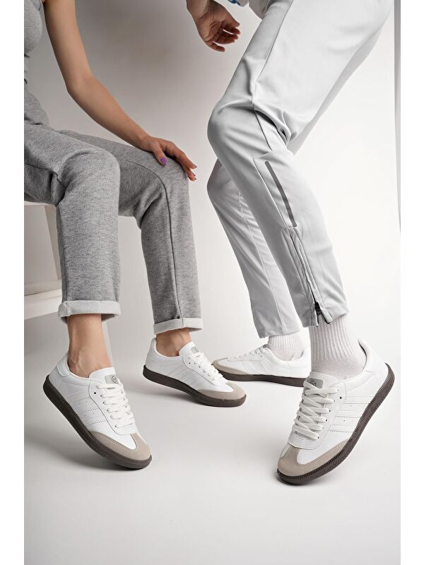 JABBAR Unisex Ortopedik Günlük Bağcıklı Yürüyüş Koşu Sneaker Spor Ayakkabı - Görsel 3