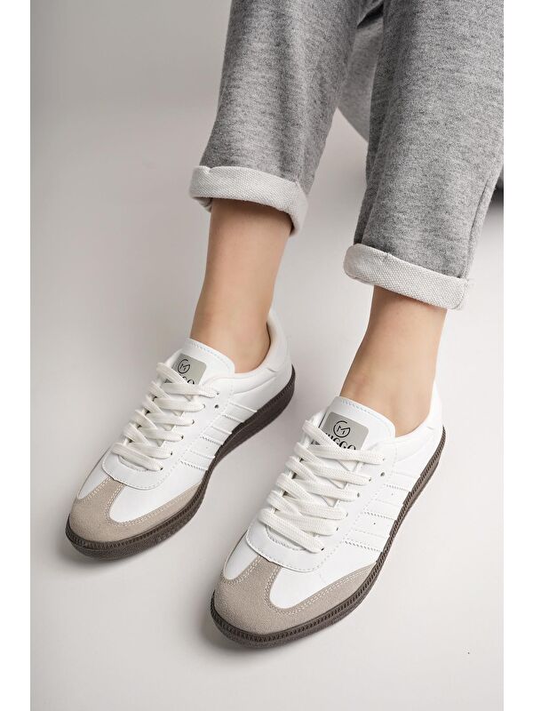 JABBAR Unisex Ortopedik Günlük Bağcıklı Yürüyüş Koşu Sneaker Spor Ayakkabı - Görsel 5