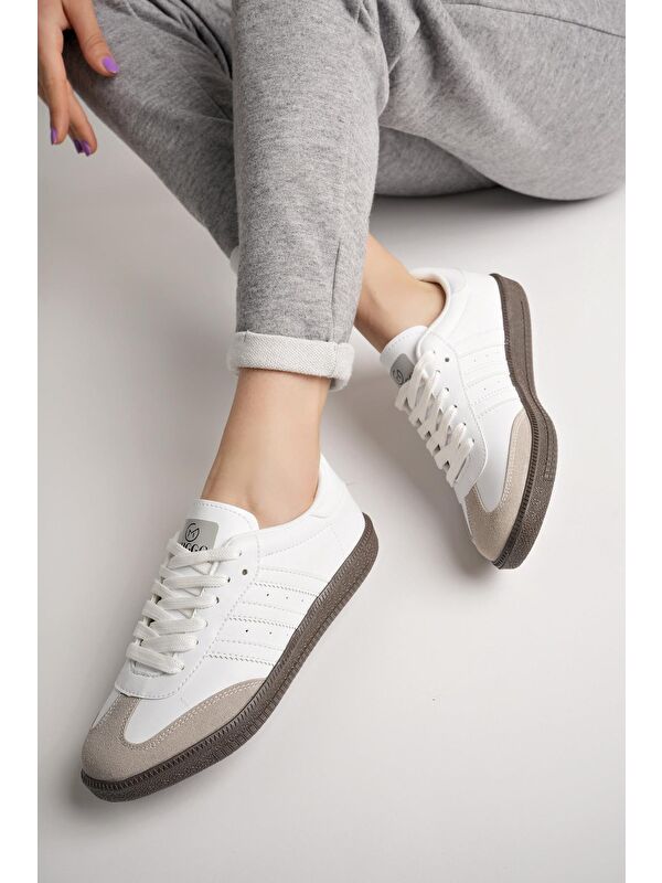 JABBAR Unisex Ortopedik Günlük Bağcıklı Yürüyüş Koşu Sneaker Spor Ayakkabı - Görsel 9