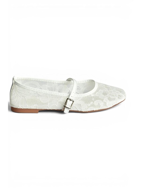 Fox Shoes Beyaz Kadın Babet Y726864006