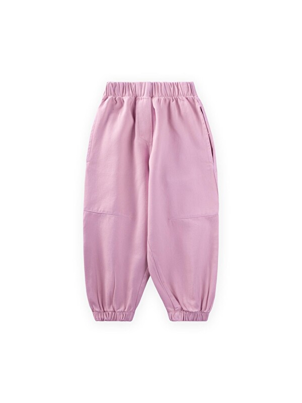CİGİT Dizi Pensli Gabardin Pantolon 2-7 Yaş Pembe