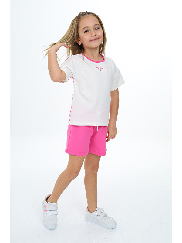Toontoykids Kız Çocuk Nakışlı Şortlu Takım