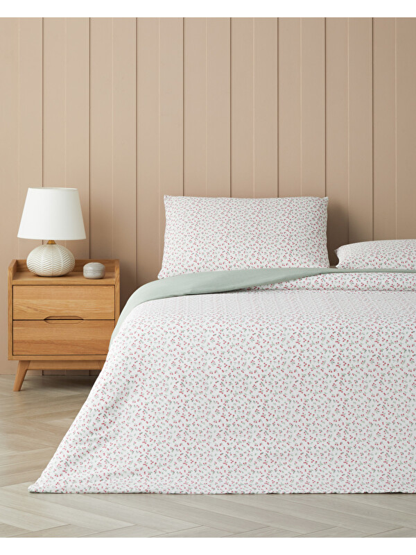 English Home Cherry Pop Kolay Ütülenir Çift Kişilik Nevresim Seti 200x220 cm Kırmızı