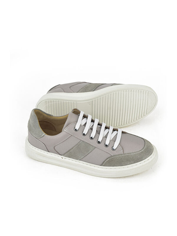 Kadın Hakiki Deri Ayakkabı 1411035Z6022 Taş - Görsel 3