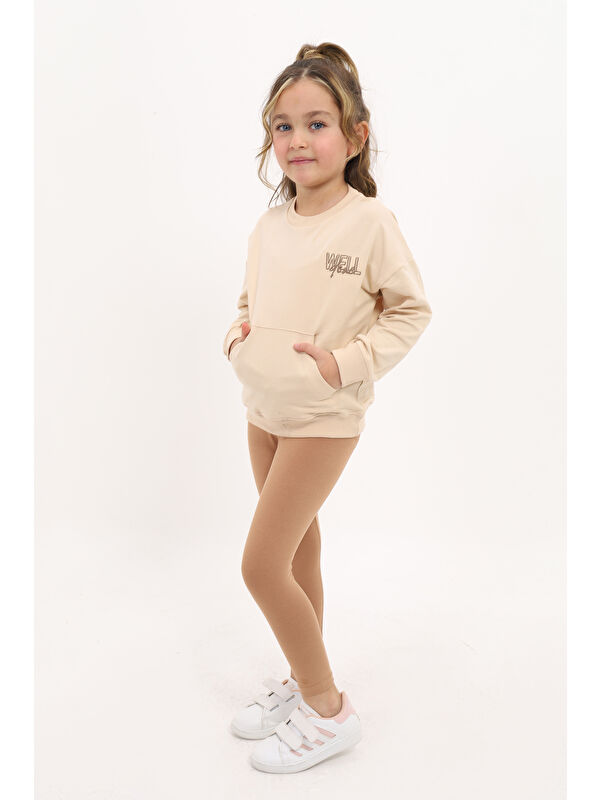Toontoykids Kız Çocuk Nakışlı Taytlı Takım
