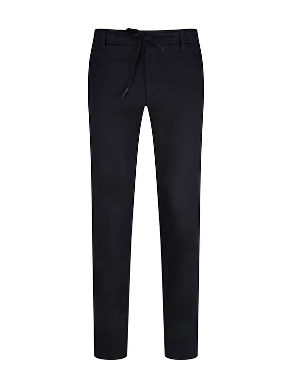 Hatemoğlu Siyah Regular Fit Yandan Cepli Pamuklu Jogger Pantolon