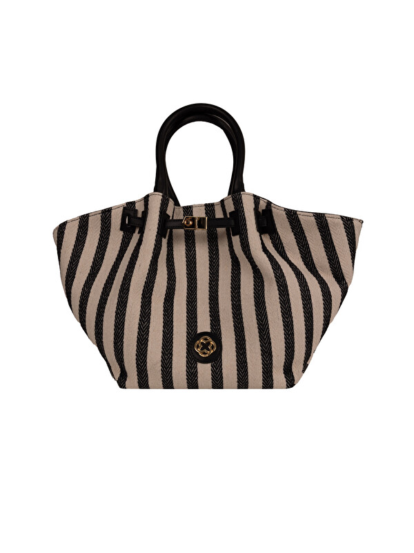 AKER Cnt20134 Çizgili Tote Çanta