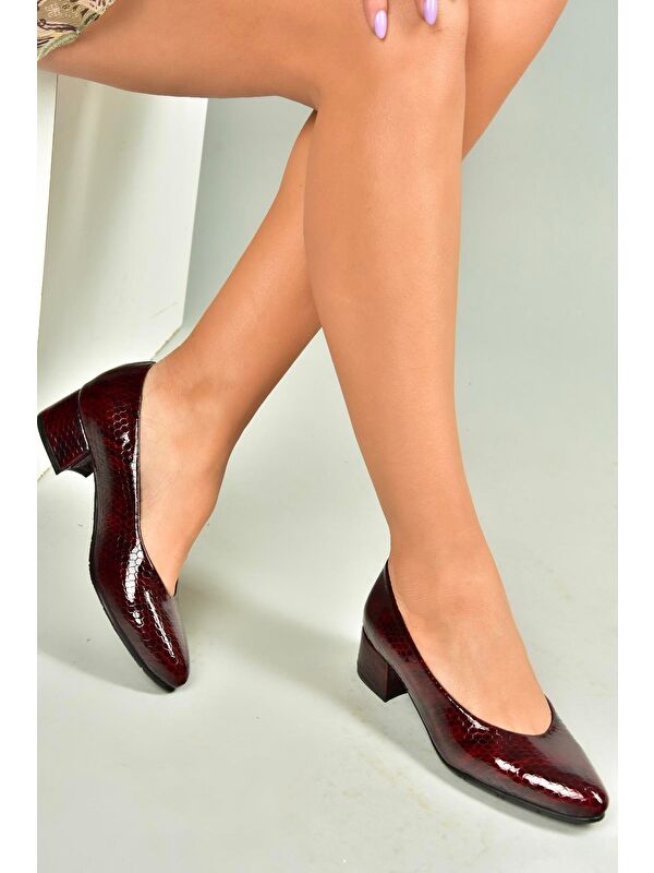 Bordo Kadın Topuklu Ayakkabı U6670127 - Görsel 2