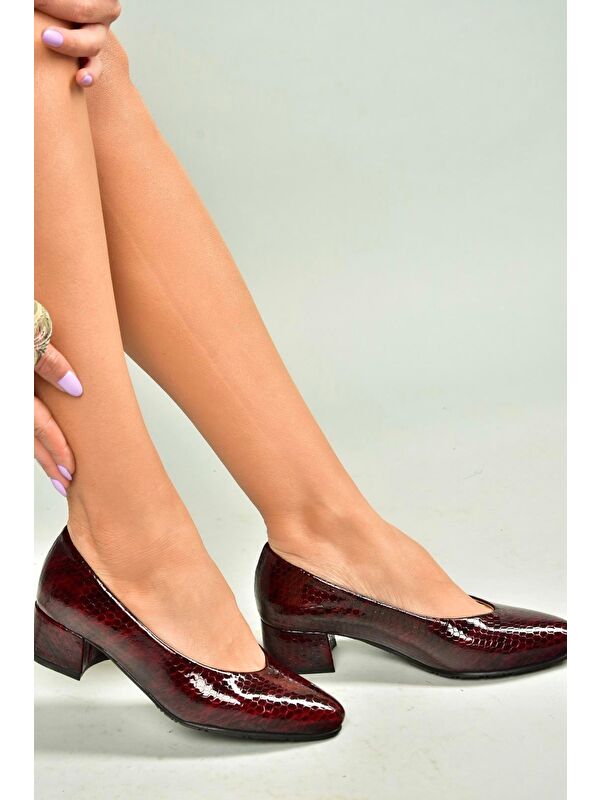 Bordo Kadın Topuklu Ayakkabı U6670127 - Görsel 4