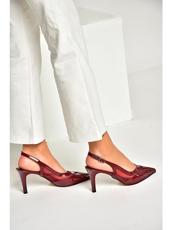 Bordo Kadın Topuklu Ayakkabı U6540789 - Görsel 2