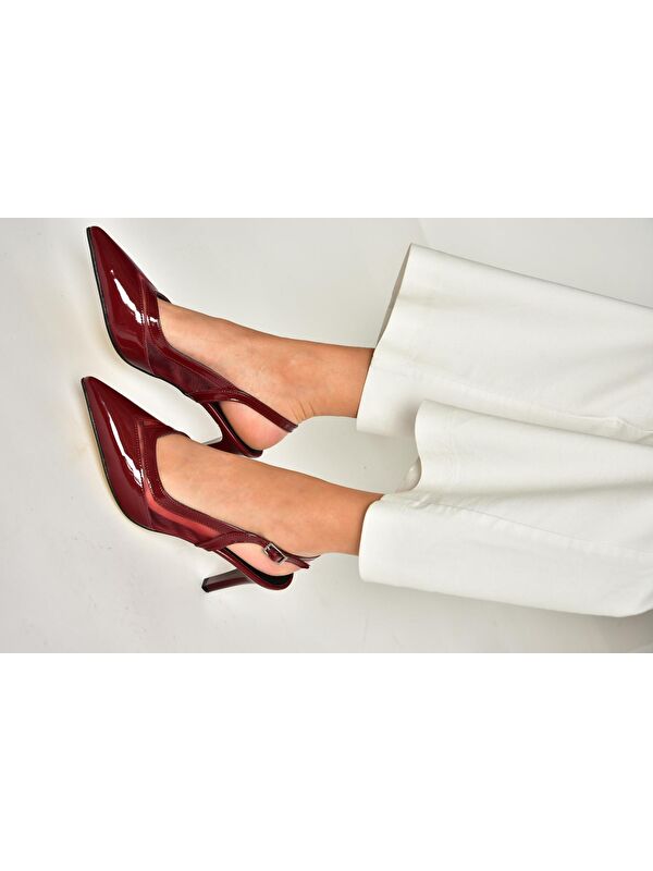 Bordo Kadın Topuklu Ayakkabı U6540789 - Görsel 4