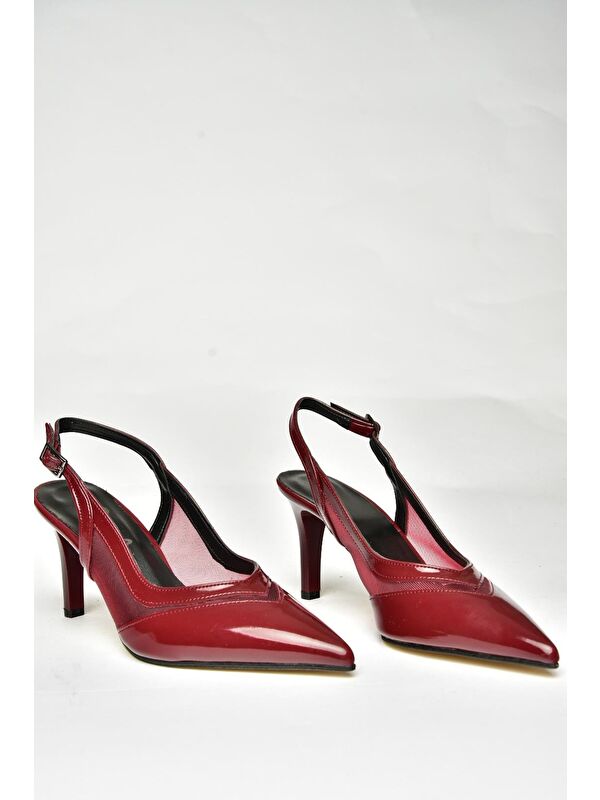 Bordo Kadın Topuklu Ayakkabı U6540789 - Görsel 7