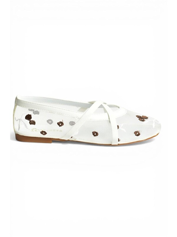 Fox Shoes Beyaz Kadın Babet Y811897015