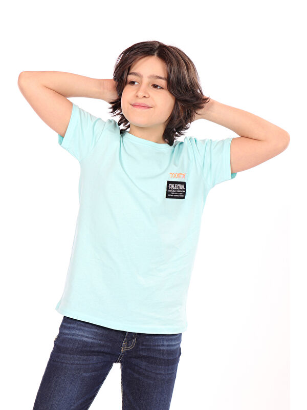 Toontoykids Erkek Çocuk Göğsü Arma Detaylı Tişört