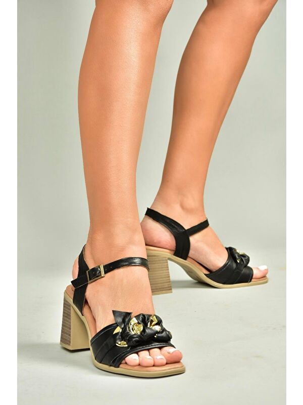 Siyah Kadın Topuklu Ayakkabı U5550208 - Görsel 2