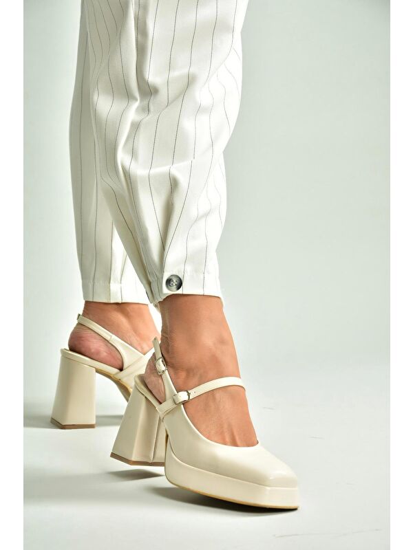 Bej Kadın Topuklu Ayakkabı S2820309 - Görsel 5