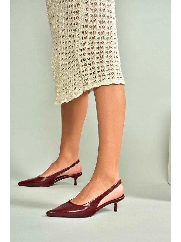 Bordo Kadın Topuklu Ayakkabı U5184398 - Görsel 2