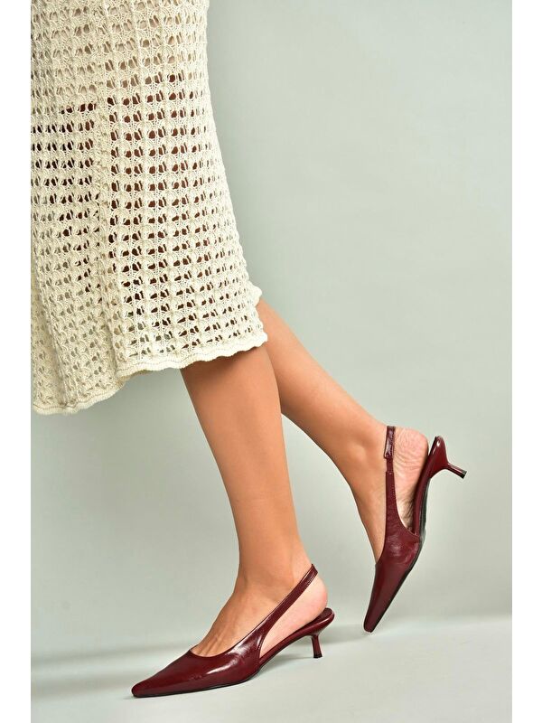 Bordo Kadın Topuklu Ayakkabı U5184398 - Görsel 3