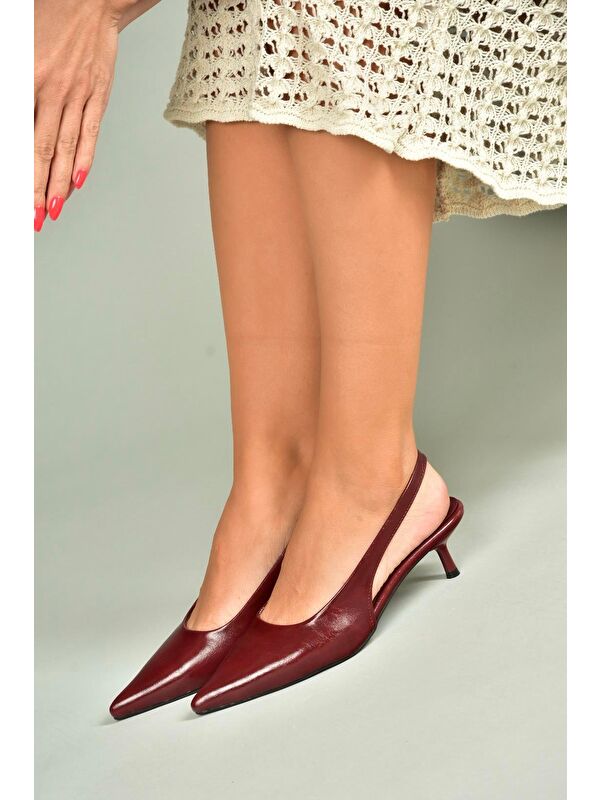 Bordo Kadın Topuklu Ayakkabı U5184398 - Görsel 4