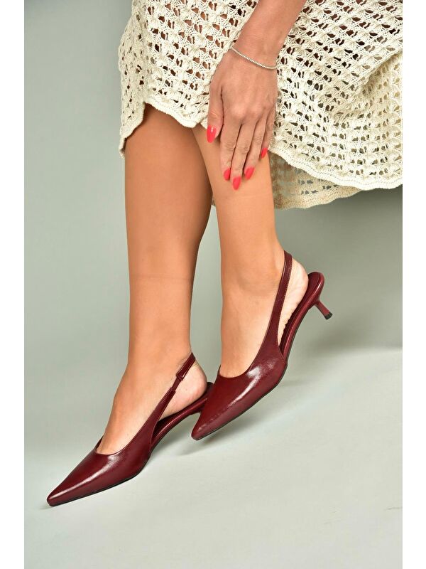 Bordo Kadın Topuklu Ayakkabı U5184398 - Görsel 5