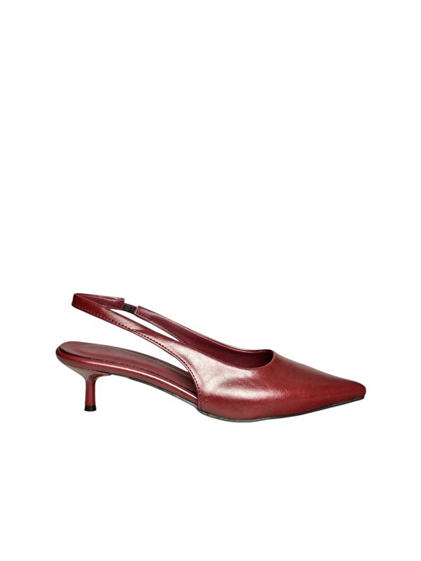 Bordo Kadın Topuklu Ayakkabı U5184398 - Görsel 7