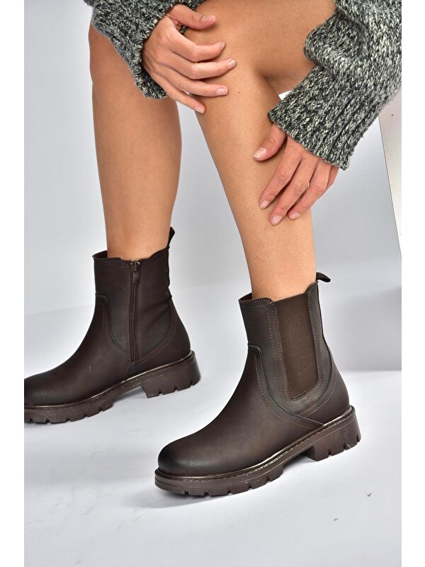 Kahverengi Kadın Bot V674420509 - Görsel 4