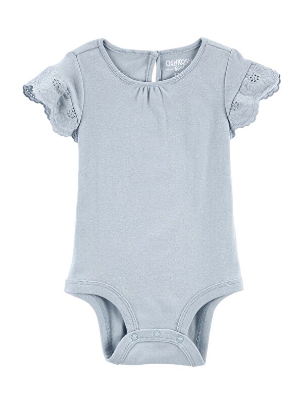 Oshkosh Kız Bebek Kısa Kollu Body Mavi