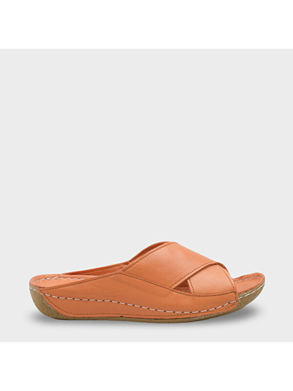 Capone Outfitters Sophi Hakiki Deri Soft Konfor Kadın Terlik