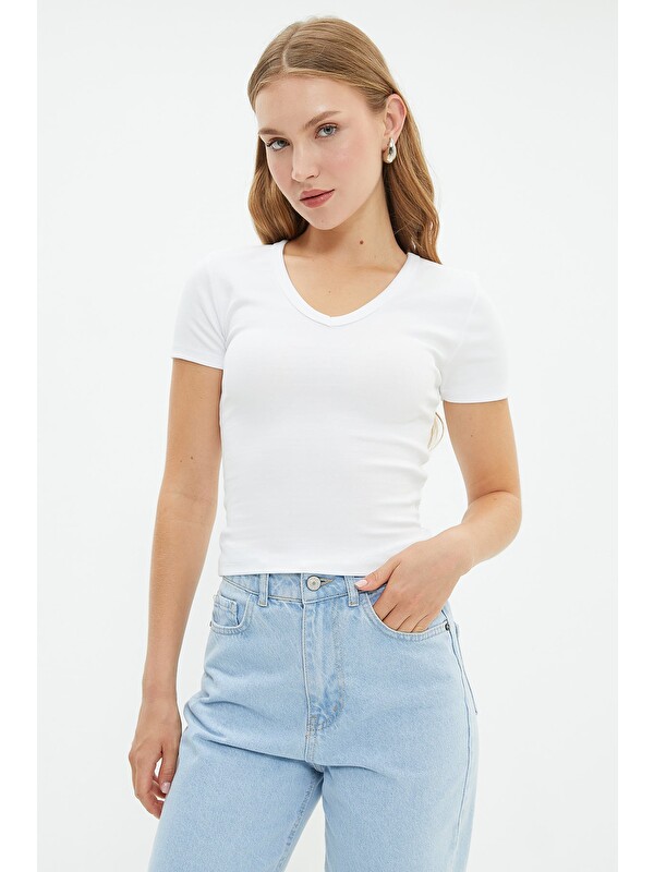 Fullamoda Basic V Yaka Slim Fit Tişört