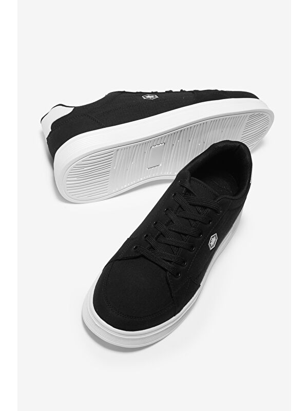 Tonny Black Siyah Tonny Black Rahat Kalip Erkek Faylon Taban Bağcıklı Spor Ayakkabı