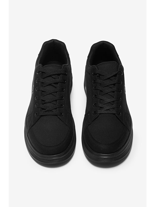 Tonny Black Siyah Tonny Black Rahat Kalip Erkek Faylon Taban Bağcıklı Spor Ayakkabı
