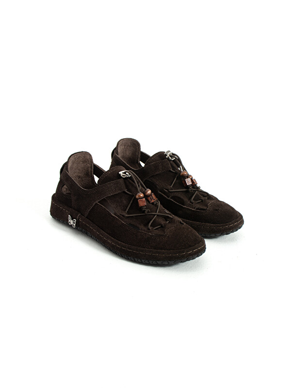 DUXAL SHOES Paige Hakiki Deri Kadın Boncuk Detaylı Tasarım Yazlık Kapalı Sandalet & Ayakkabı