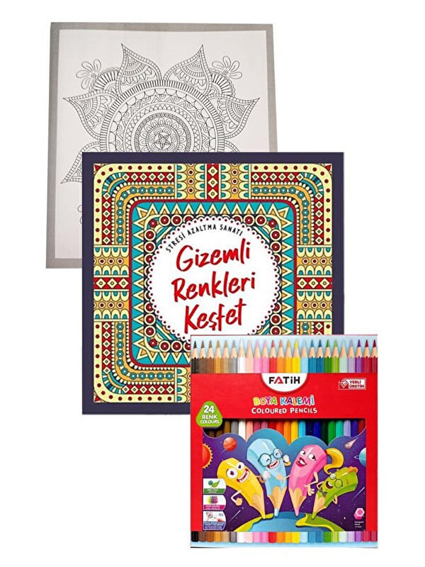 Artlantis Gizemli Renkleri Keşfet Büyüklere Boyama Kitabı Fatih 24 Renk Kuru Boya 1 Adet Ema Boyama Kitabı Büy