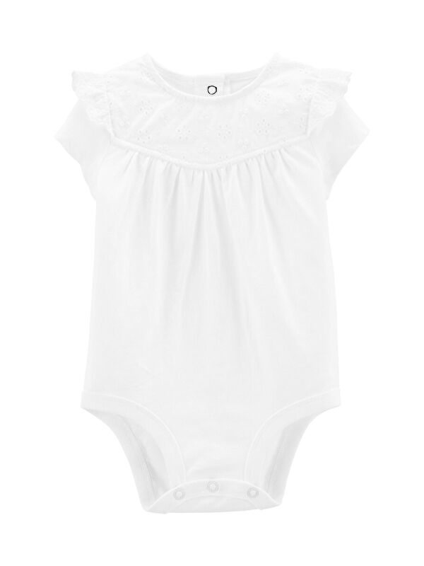 Oshkosh Kız Bebek Kısa Kollu Body Beyaz