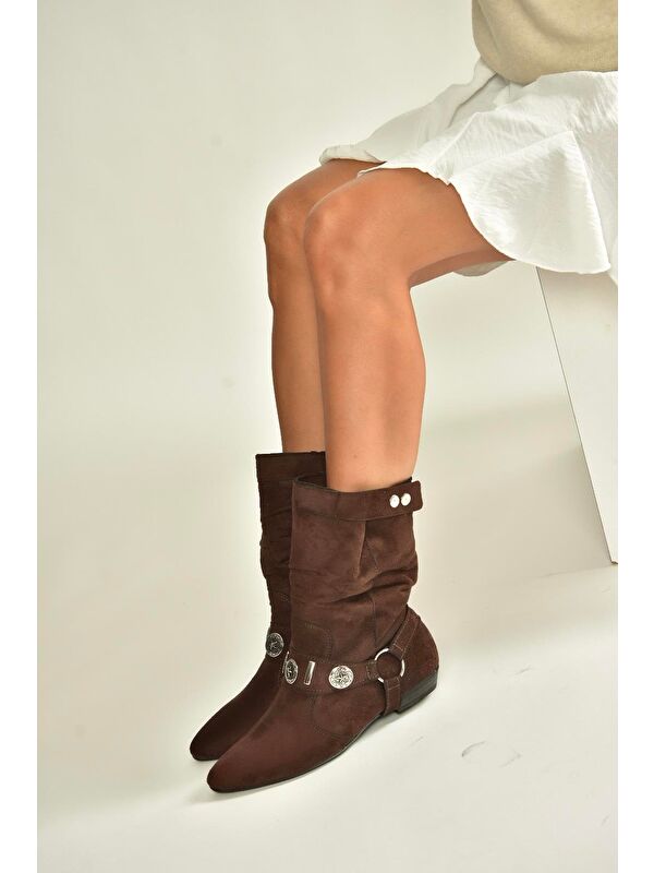 Kahverengi Kadın Bot V380519002 - Görsel 5