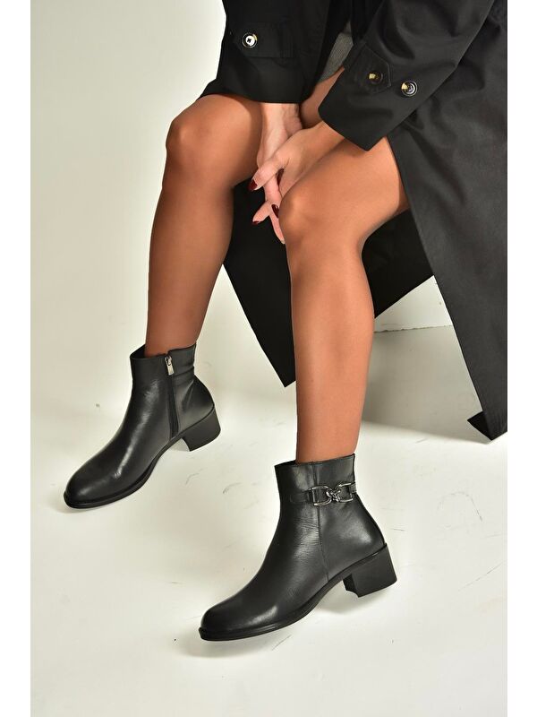 Siyah Kadın Bot V555311503 - Görsel 4