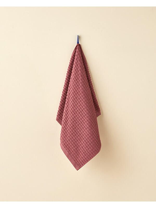 English Home Square Pamuk Yüz Havlusu 50x70 cm Koyu Pembe