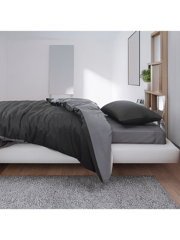UPSTYLE Paint Nevresim Takımı Tek Kişilik Mix Siyah-Füme