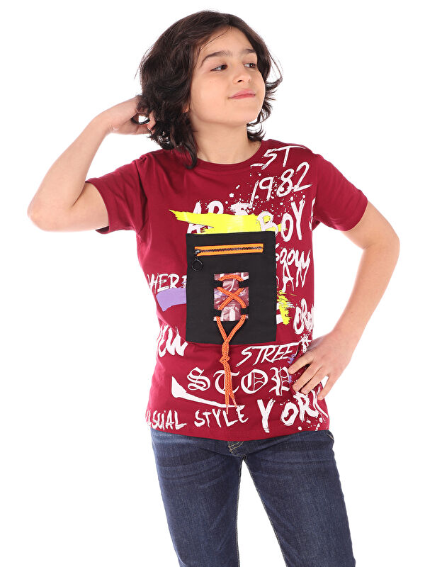 Toontoykids Erkek Çocuk Armalı Önü Yazı Baskılı Tişört