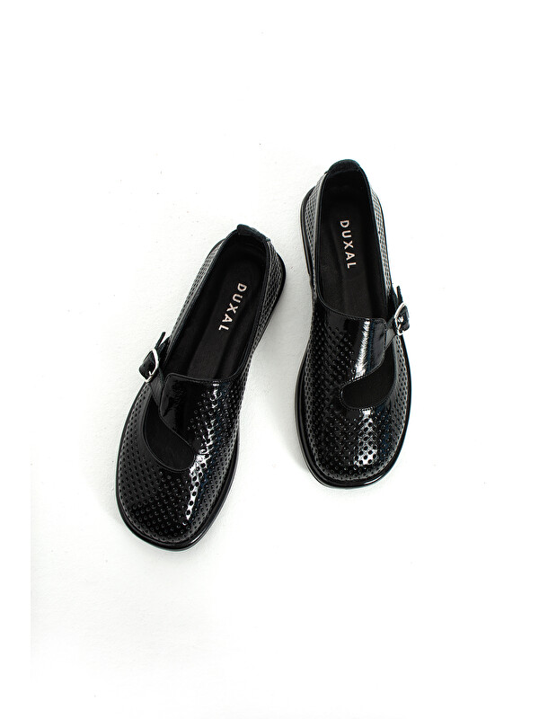 DUXAL SHOES Mandy Kadın Hakiki Deri comfort Taban Tokalı Delikli Babet