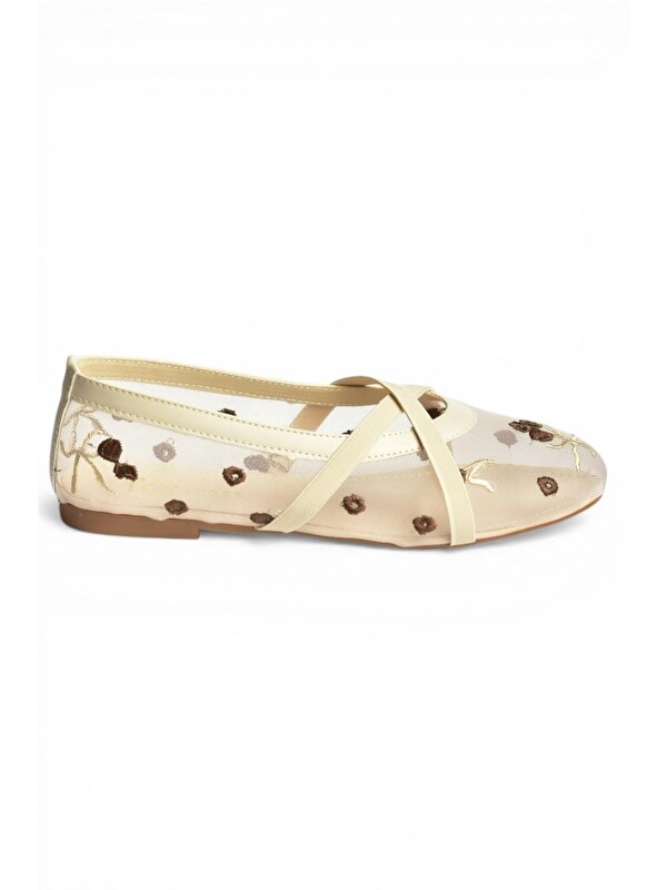 Fox Shoes Bej Kadın Babet Y811897015